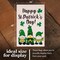 G128 Garden Flag Happy St. Patrick's Day Three Leprechaun Gnomes 12"x18" Burlap Fabric